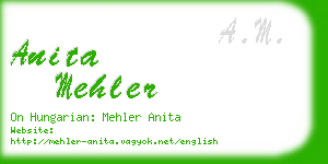 anita mehler business card